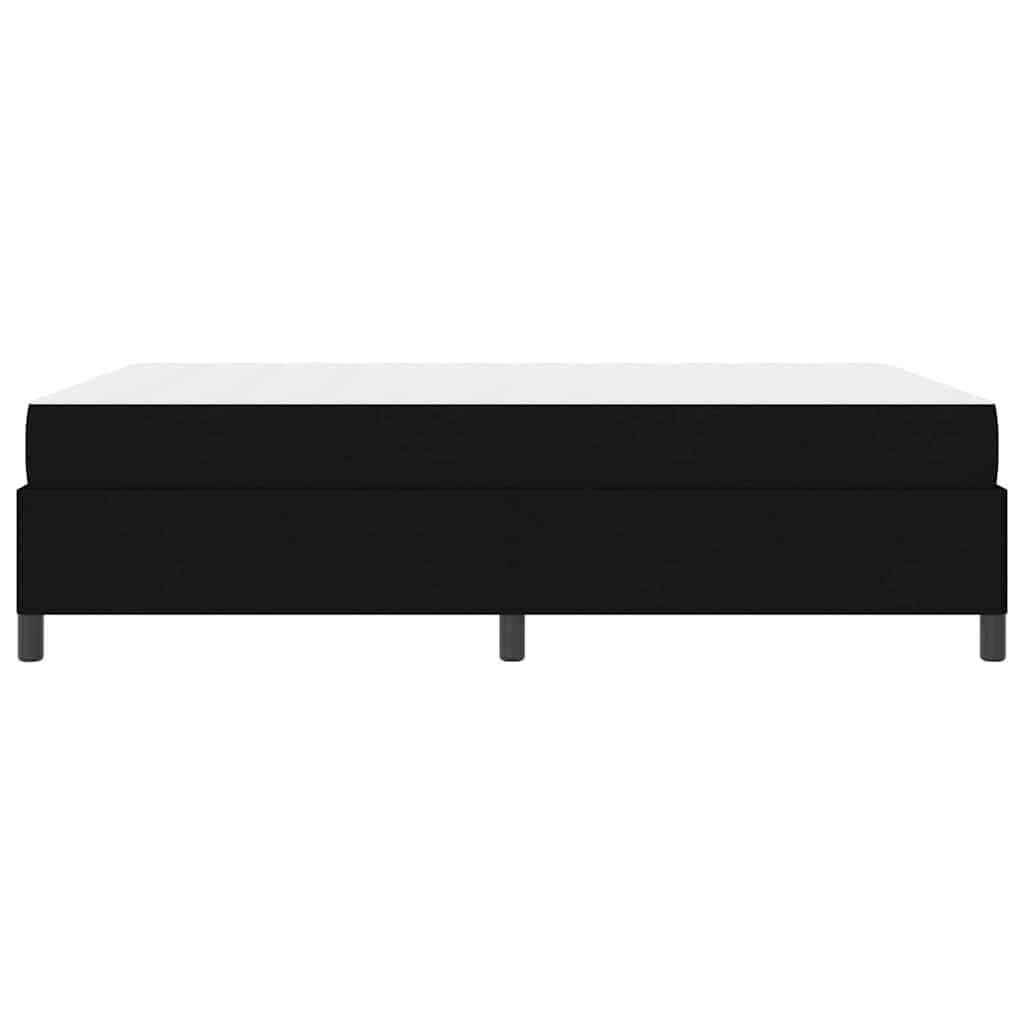 vidaXL Κρεβάτι με ελατήρια με στρώμα Μαύρο 140 x 190 cm ύφασμα
