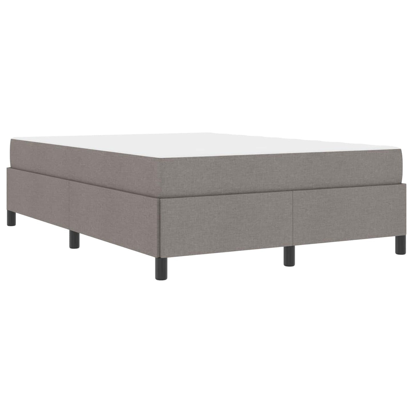 vidaXL Κρεβάτι με ελατήρια με στρώμα Taupe 140 x 190 cm ύφασμα