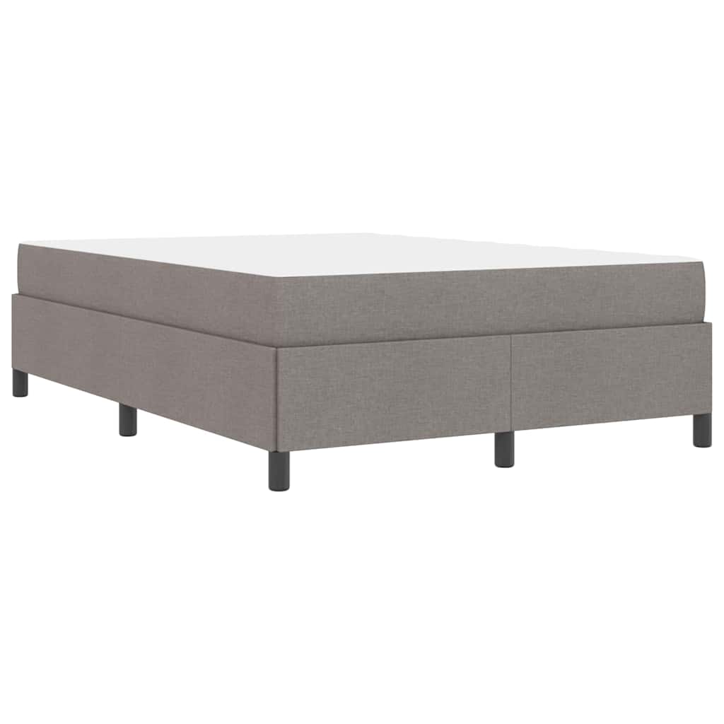 vidaXL Κρεβάτι με ελατήρια με στρώμα Taupe 140 x 190 cm ύφασμα
