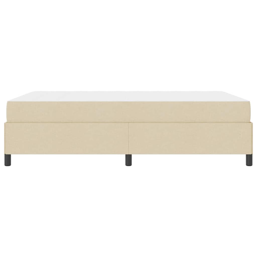vidaXL Κρεβάτι με ελατήρια με στρώμα Κρεμ 140 x 190 cm ύφασμα