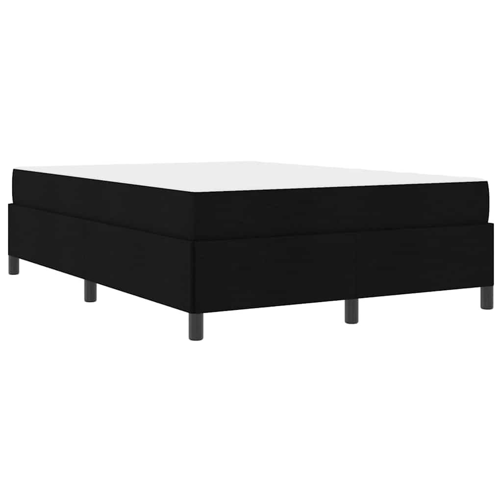 vidaXL Κρεβάτι με ελατήρια Μαύρο και Μαύρο 140 x 200 cm