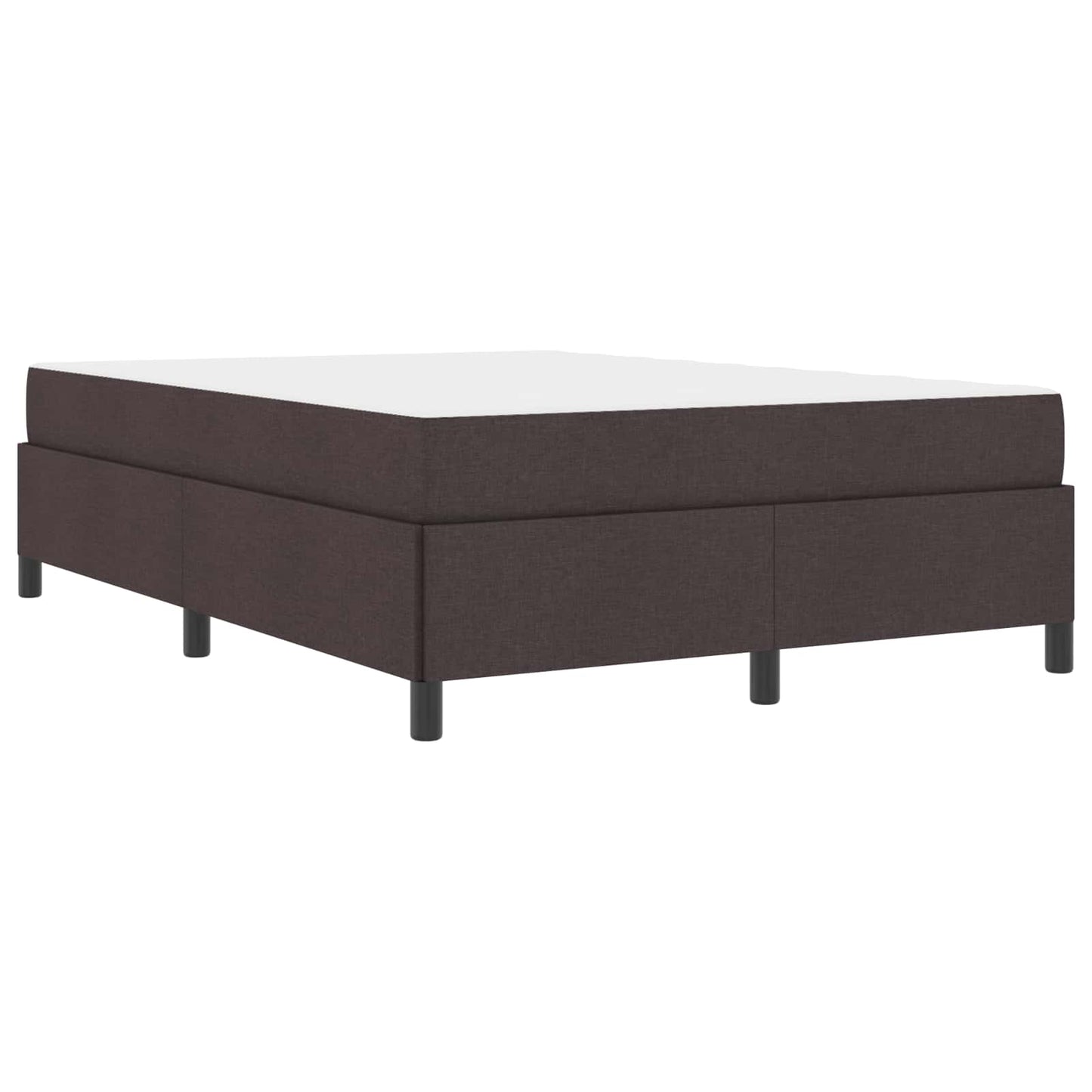 vidaXL Κρεβάτι με ελατήρια Σκούρο Καφέ 140 x 200 cm ύφασμα