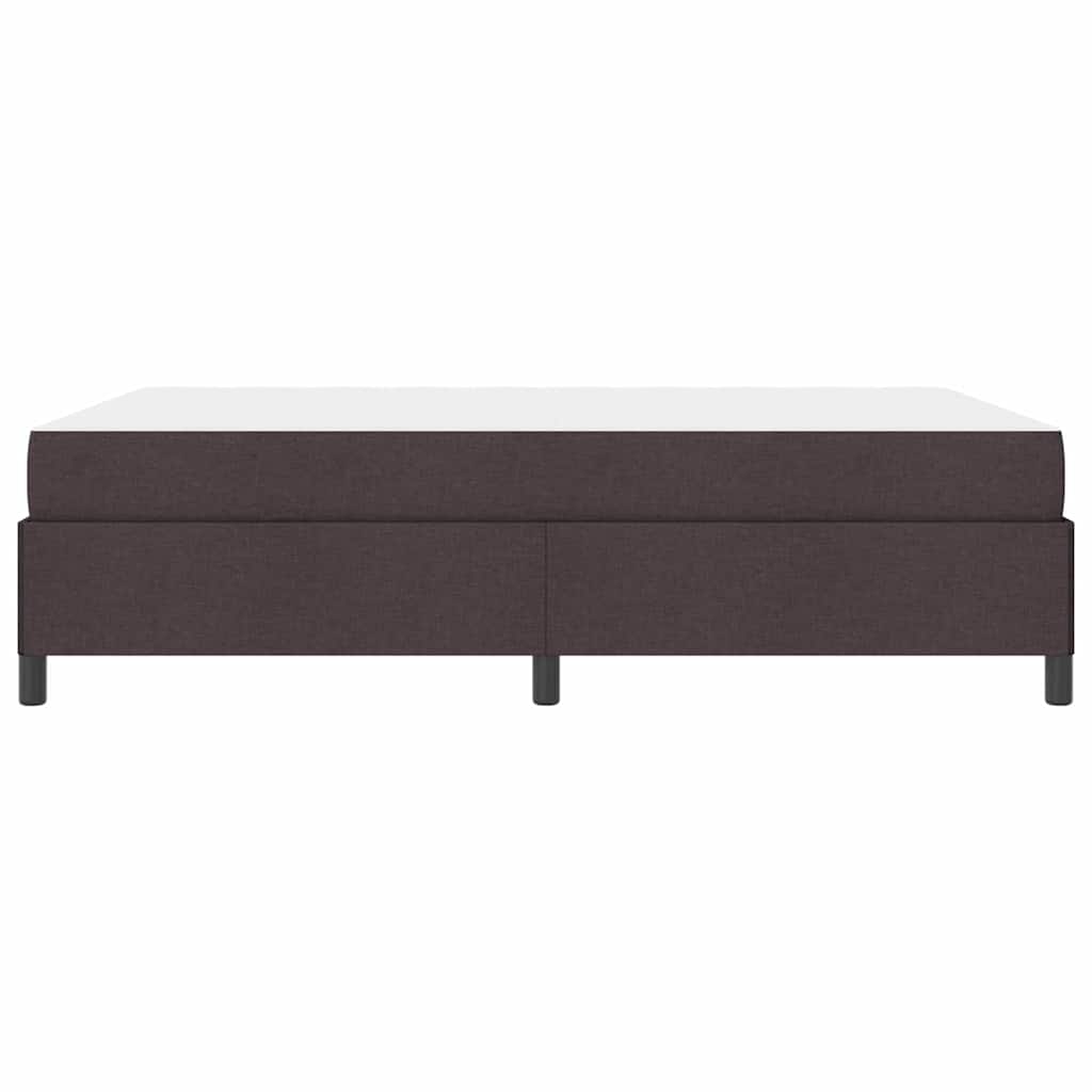 vidaXL Κρεβάτι με ελατήρια Σκούρο Καφέ 140 x 200 cm ύφασμα