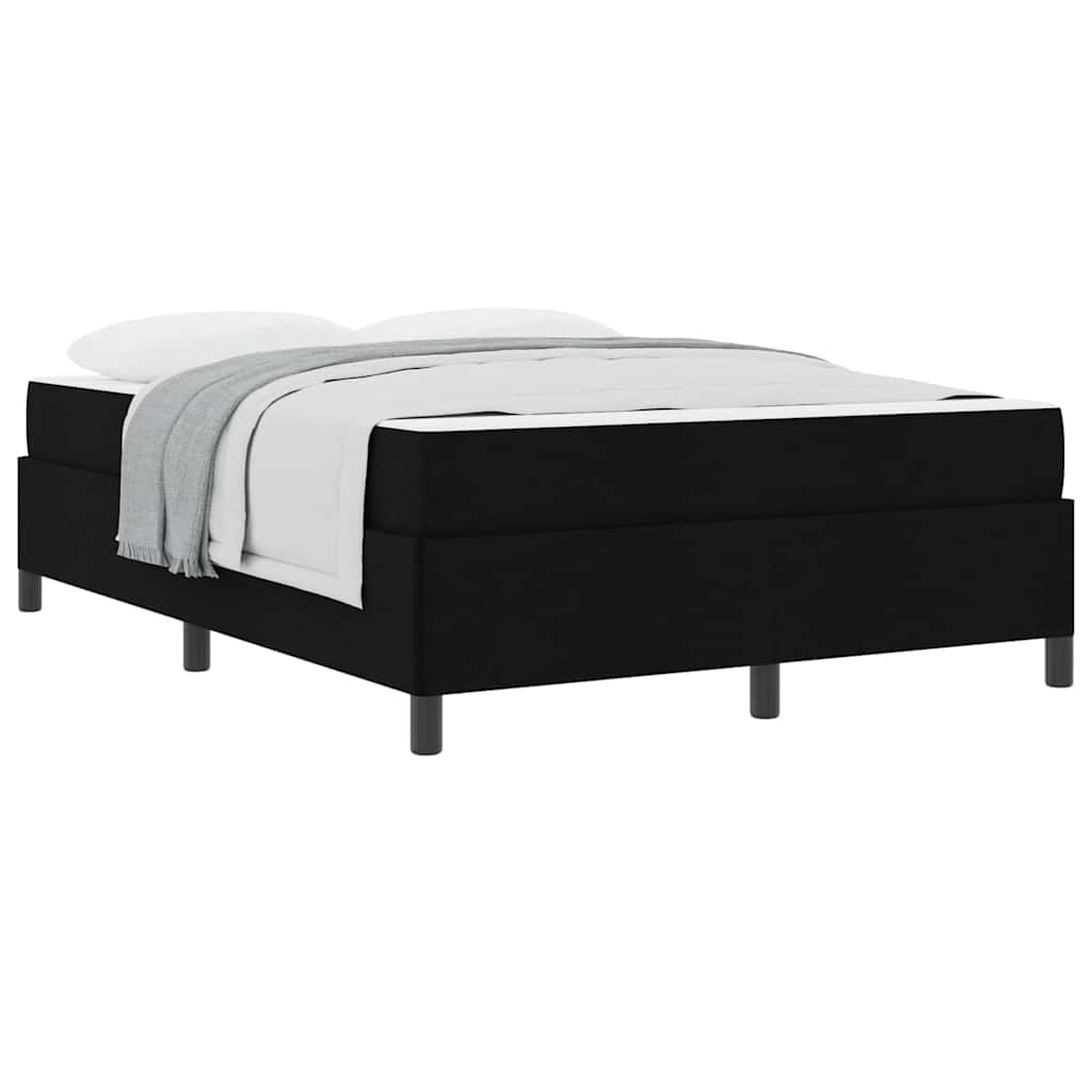 vidaXL Κρεβάτι με ελατήρια Μαύρο και Μαύρο 160 x 200 cm
