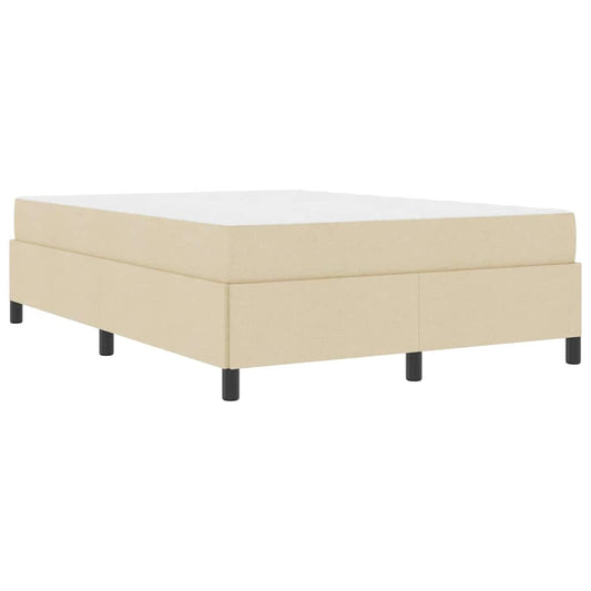 vidaXL Κρεβάτι με ελατήρια Κρέμα και Μαύρο 160 x 200 cm