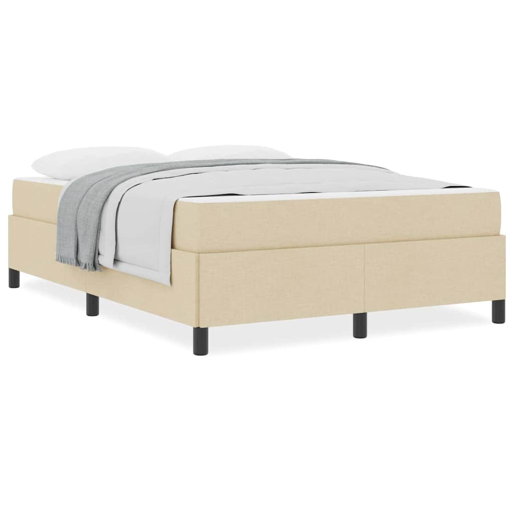 vidaXL Κρεβάτι με ελατήρια Κρέμα και Μαύρο 160 x 200 cm