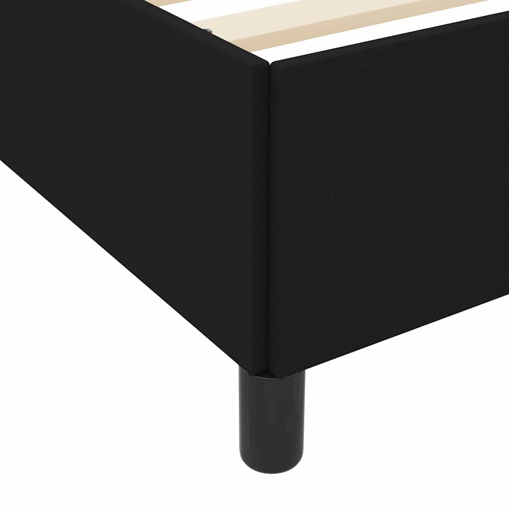 vidaXL Κρεβάτι με ελατήρια Μαύρο και Μαύρο 180 x 200 cm