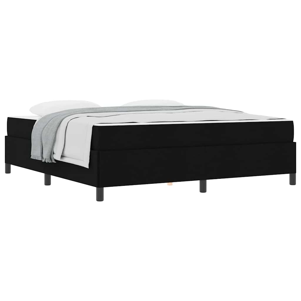 vidaXL Κρεβάτι με ελατήρια Μαύρο και Μαύρο 180 x 200 cm