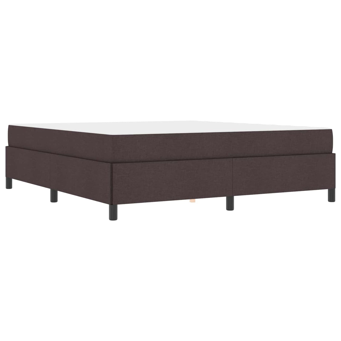 vidaXL Κρεβάτι με ελατήρια Σκούρο Καφέ 180 x 200 cm ύφασμα