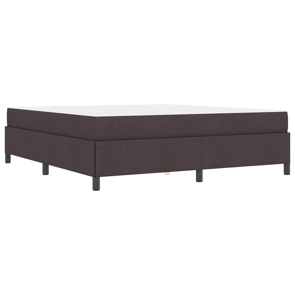 vidaXL Κρεβάτι με ελατήρια Σκούρο Καφέ 180 x 200 cm ύφασμα