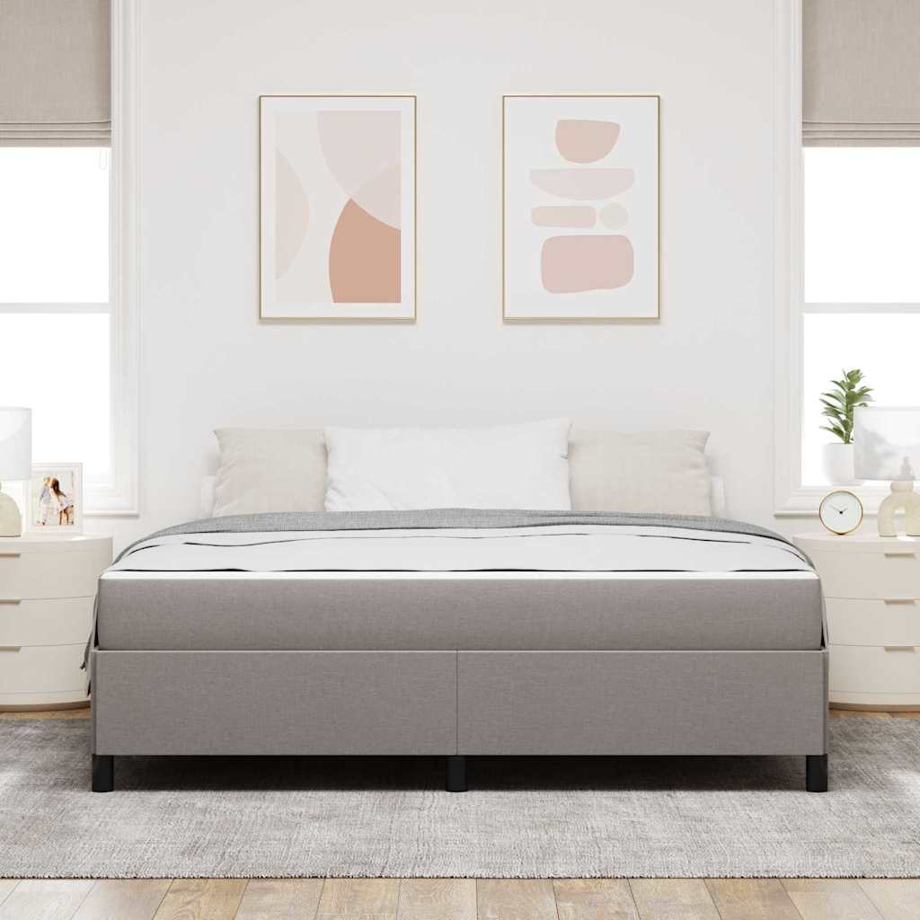vidaXL Κρεβάτι με ελατήρια Taupe 180 x 200 cm ύφασμα