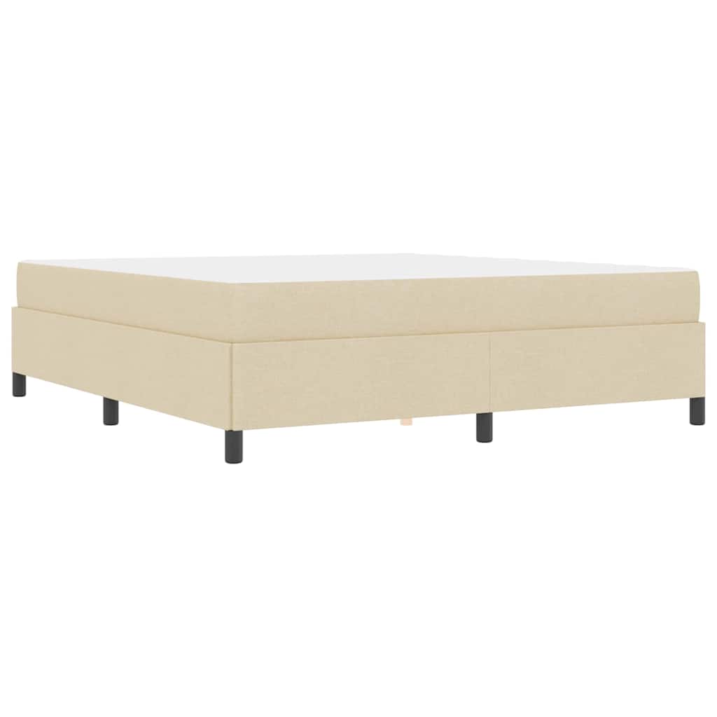 vidaXL Κρεβάτι με ελατήρια Κρεμ 180 x 200 cm ύφασμα