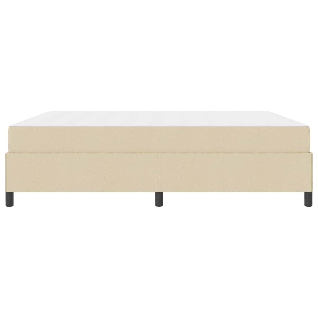 vidaXL Κρεβάτι με ελατήρια Κρεμ 180 x 200 cm ύφασμα