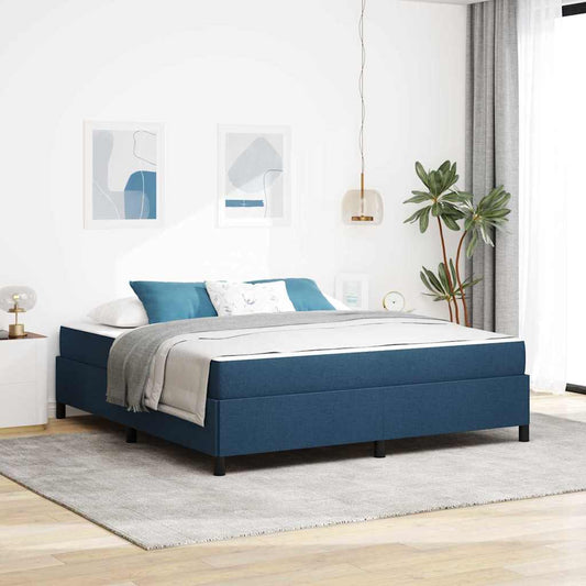 vidaXL Κρεβάτι με ελατήρια Μπλε 180 x 200 cm ύφασμα