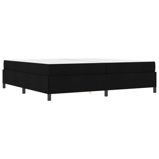 vidaXL Κρεβάτι με ελατήρια με στρώμα Μαύρο 200 x 200 cm ύφασμα