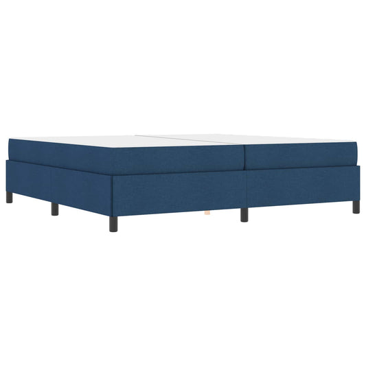 vidaXL Κρεβάτι με ελατήρια με στρώμα Μπλε 200 x 200 cm ύφασμα