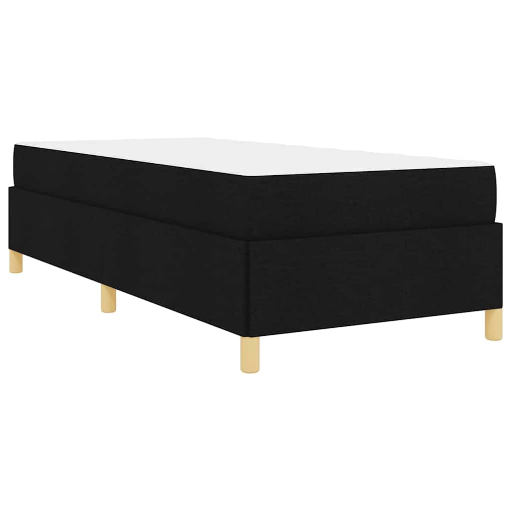 vidaXL Σκελετός Κρεβατιού με στρώμα Μαύρο 90 x 190 cm ύφασμα