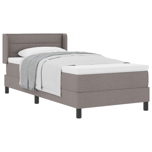 vidaXL Κρεβάτι με ελατήρια με κεφαλάρι Taupe 200 x 80 εκατοστά ύφασμα