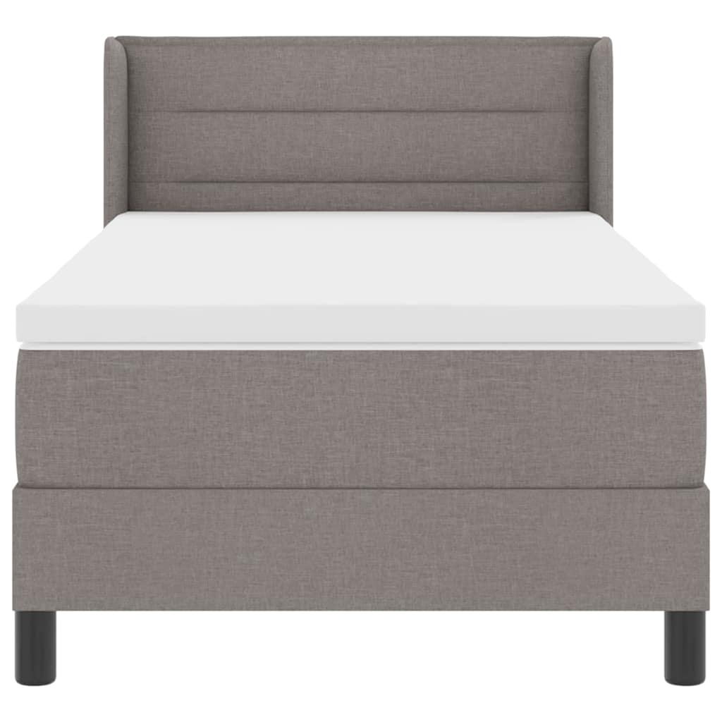 vidaXL Κρεβάτι με ελατήρια με κεφαλάρι Taupe 200 x 80 εκατοστά ύφασμα