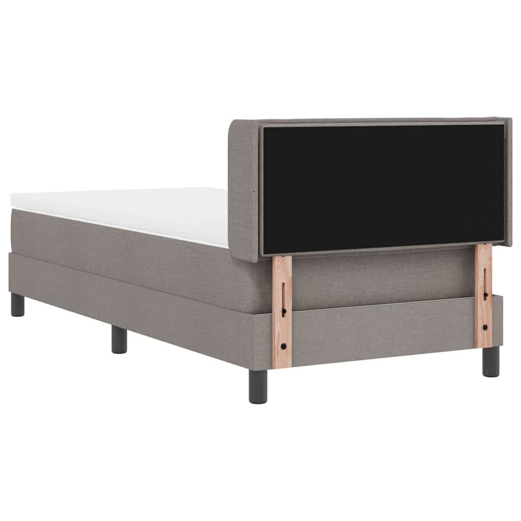 vidaXL Κρεβάτι με ελατήρια με κεφαλάρι Taupe 190 x 90 cm ύφασμα