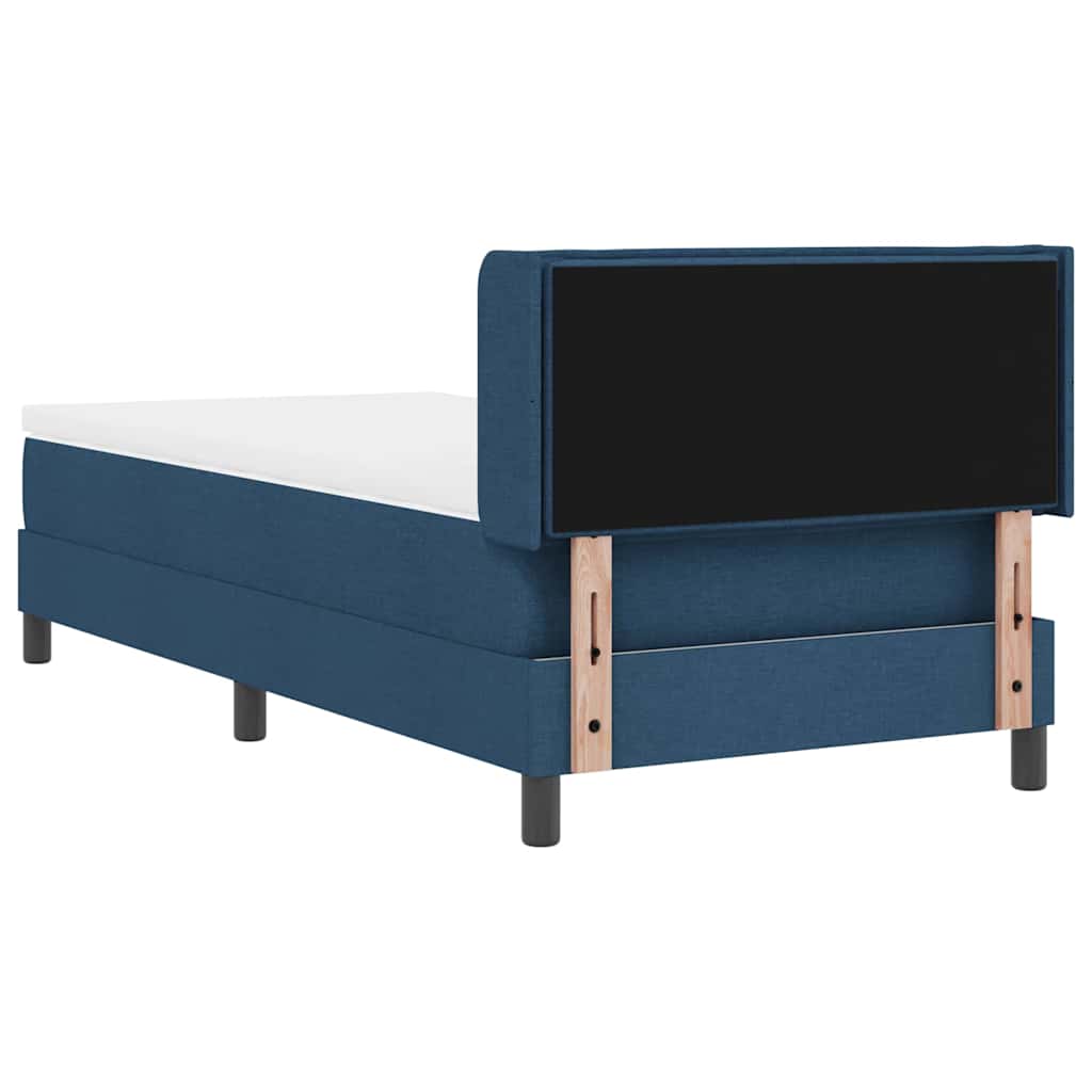 vidaXL Κρεβάτι με ελατήρια με κεφαλάρι Μπλε 190 x 90 cm ύφασμα