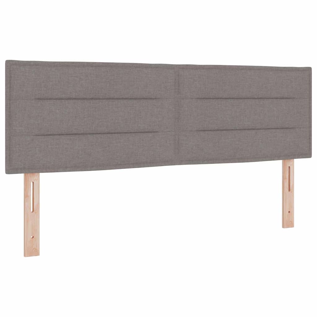 vidaXL Κρεβάτι με ελατήρια με στρώμα Taupe 190 x 140 εκατοστά ύφασμα