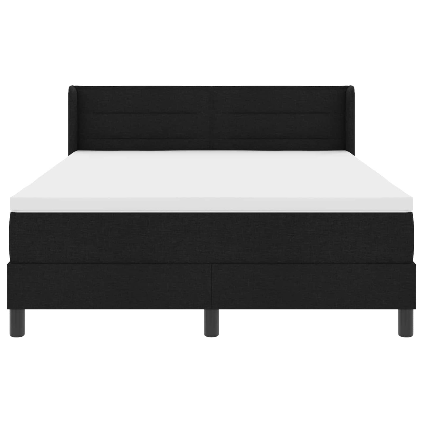 vidaXL Κρεβάτι με ελατήρια με κεφαλάρι Μαύρο 200 x 140 cm ύφασμα