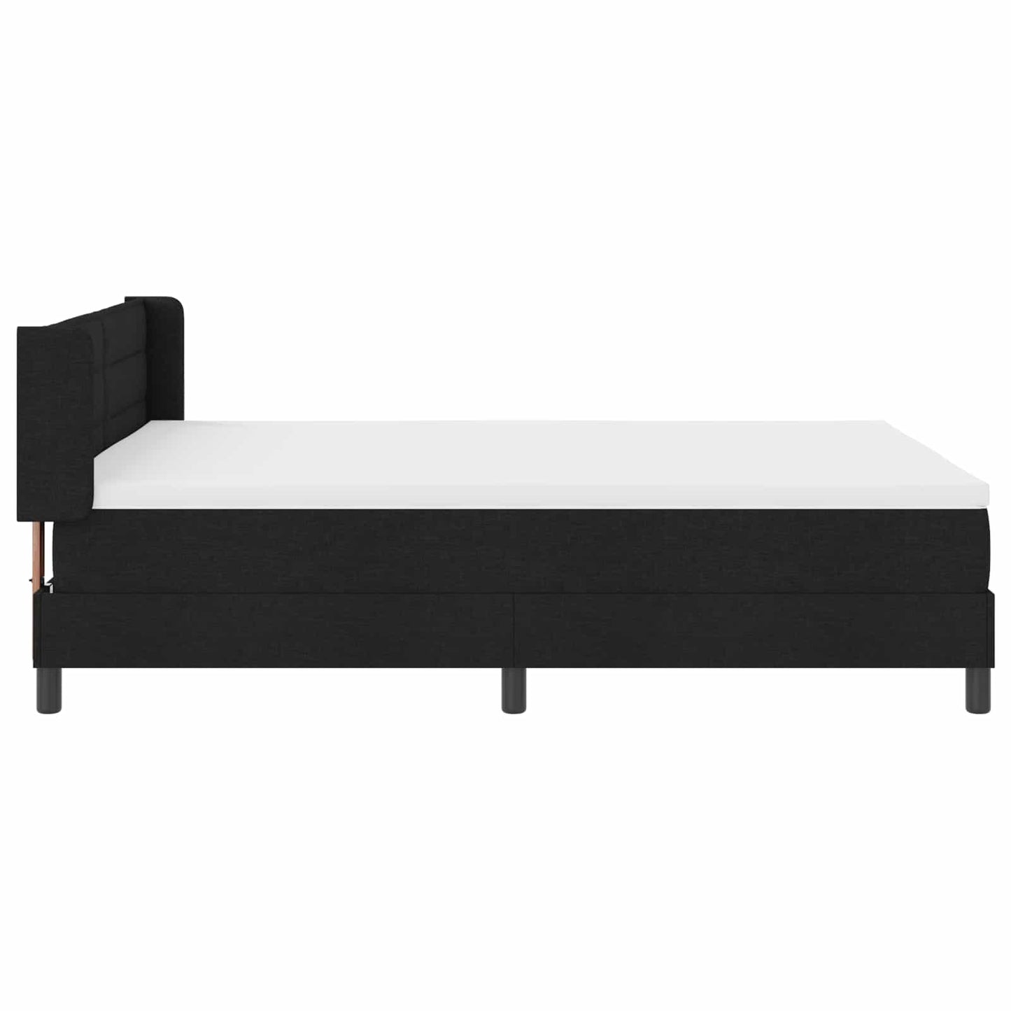 vidaXL Κρεβάτι με ελατήρια με κεφαλάρι Μαύρο 200 x 140 cm ύφασμα