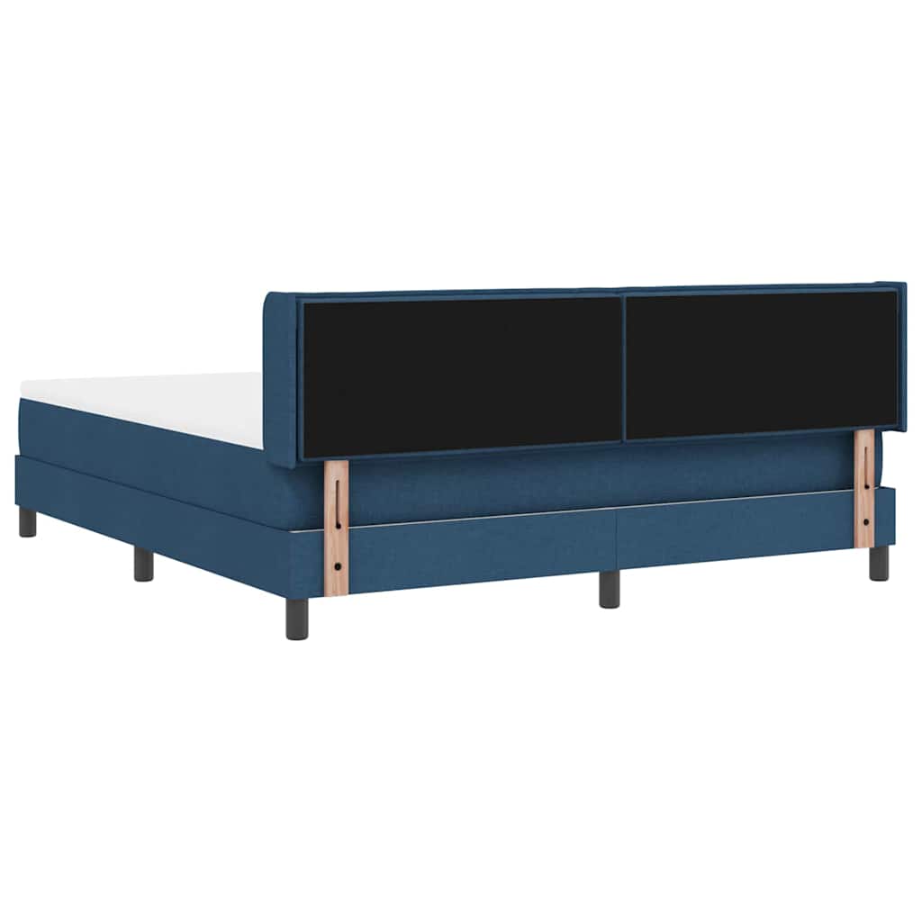 vidaXL Κρεβάτι με ελατήρια με κεφαλάρι Μπλε 200 x 180 cm ύφασμα