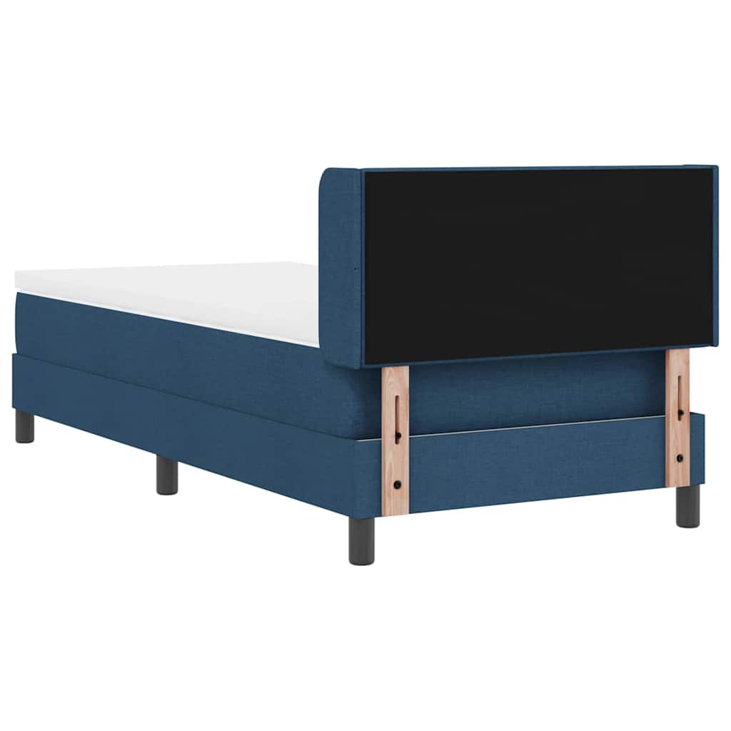 vidaXL Κρεβάτι με ελατήρια με κεφαλάρι Μπλε 200 x 100 cm ύφασμα