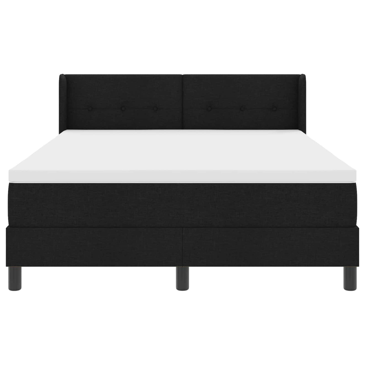 vidaXL Κρεβάτι με ελατήρια με κεφαλάρι Μαύρο 200 x 140 cm ύφασμα