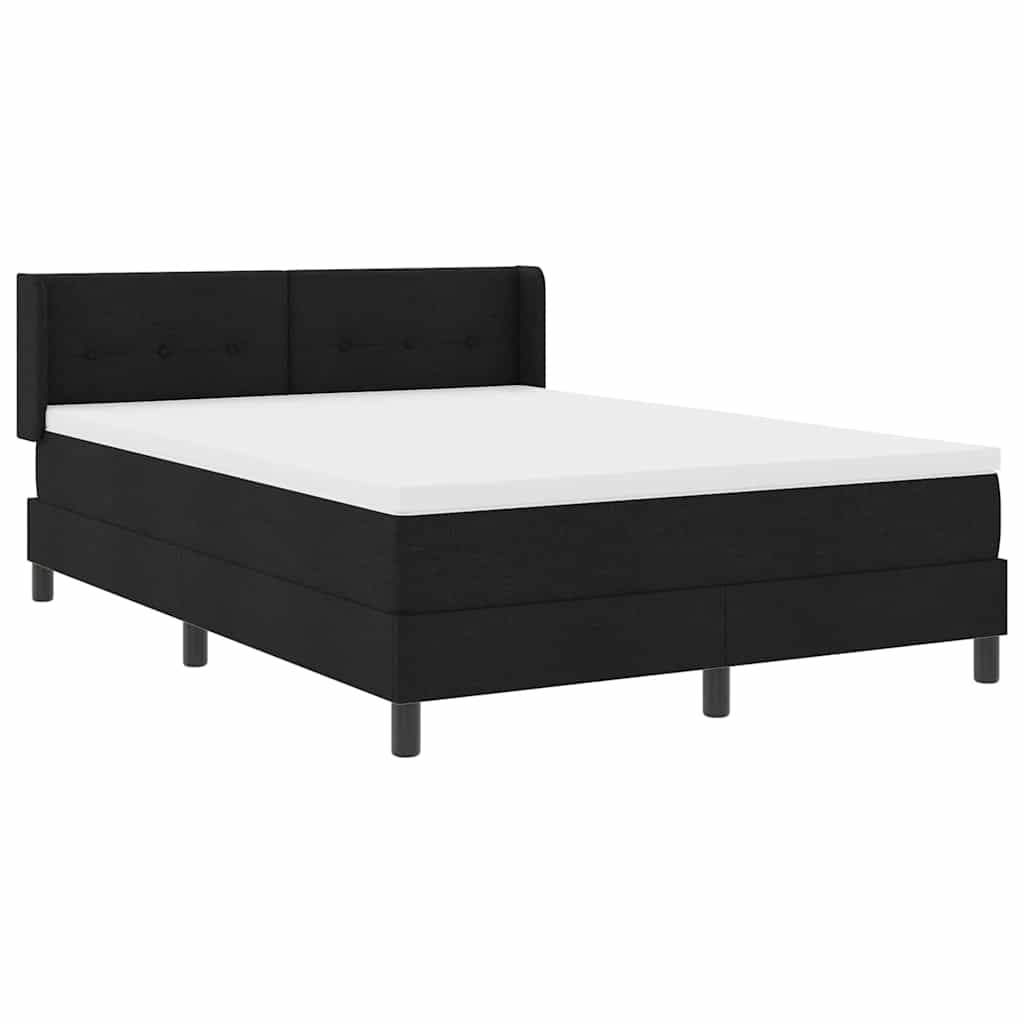 vidaXL Κρεβάτι με ελατήρια με στρώμα Μαύρο 200 x 160 εκατοστά ύφασμα