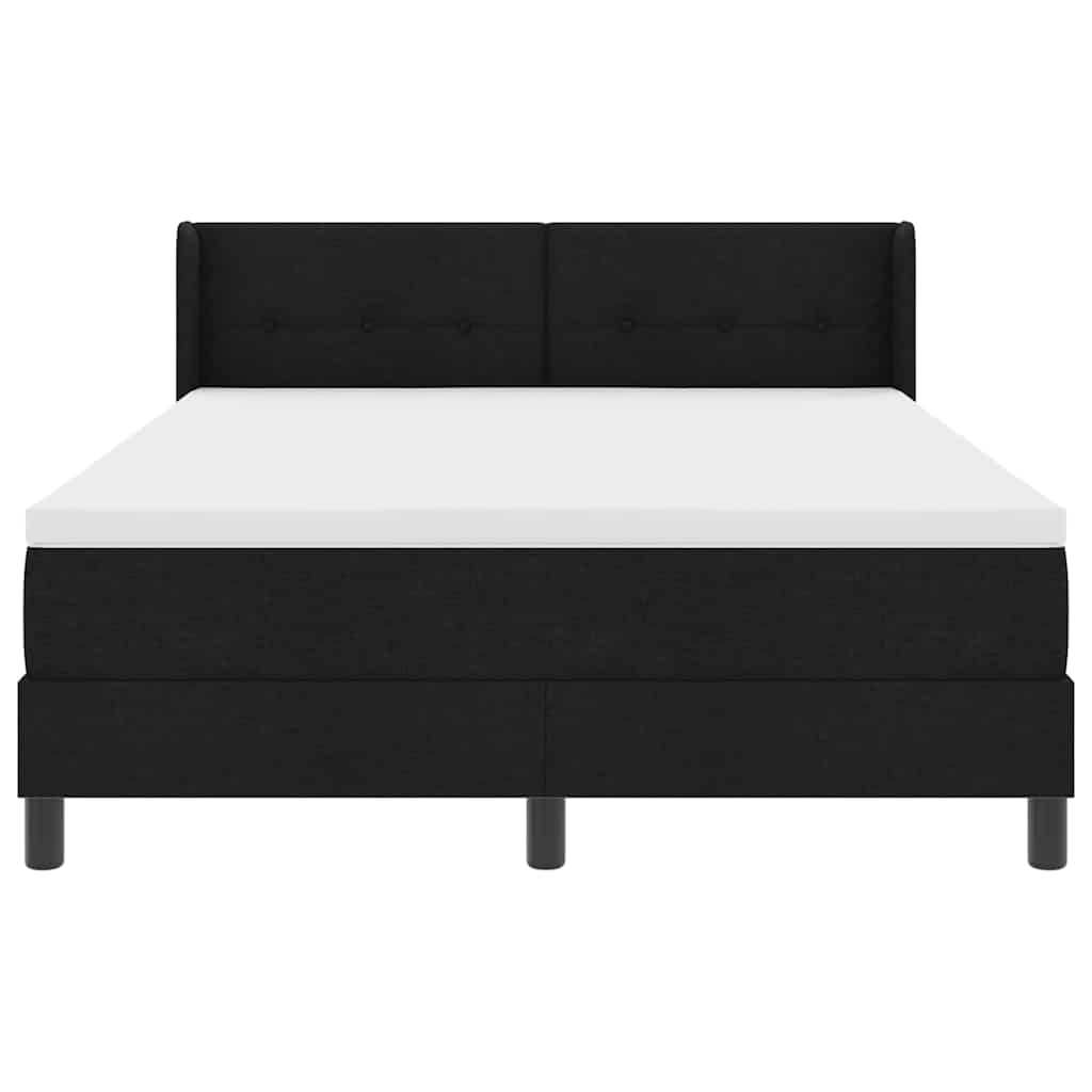 vidaXL Κρεβάτι με ελατήρια με στρώμα Μαύρο 200 x 160 εκατοστά ύφασμα