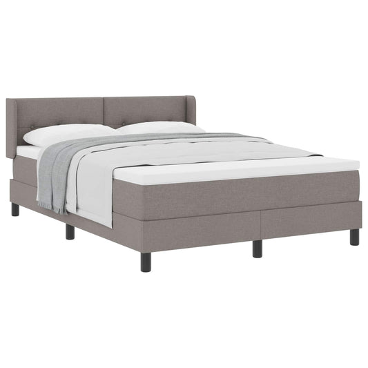 vidaXL Κρεβάτι με ελατήρια με κεφαλάρι Taupe 200 x 160 εκατοστά ύφασμα