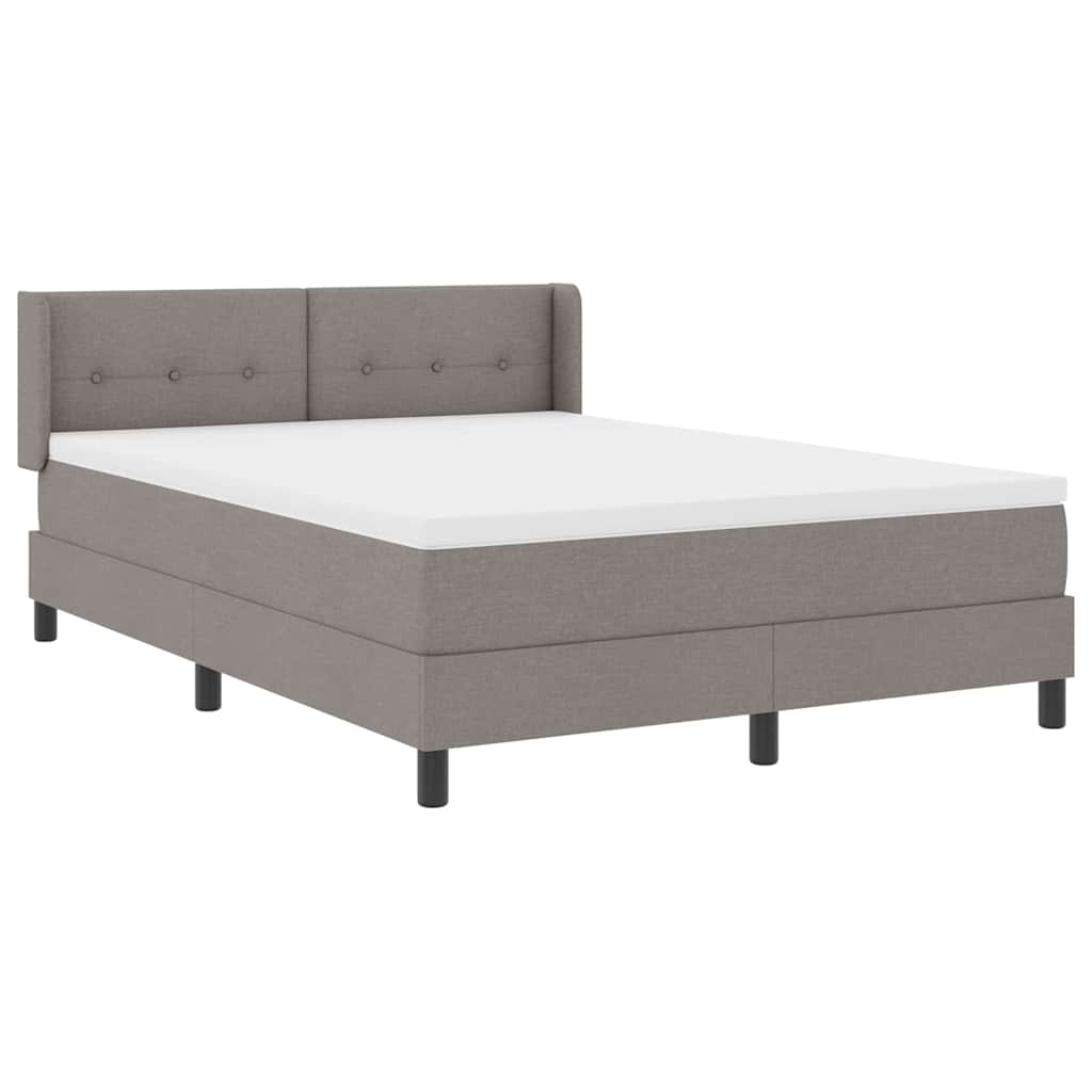 vidaXL Κρεβάτι με ελατήρια με κεφαλάρι Taupe 200 x 160 εκατοστά ύφασμα