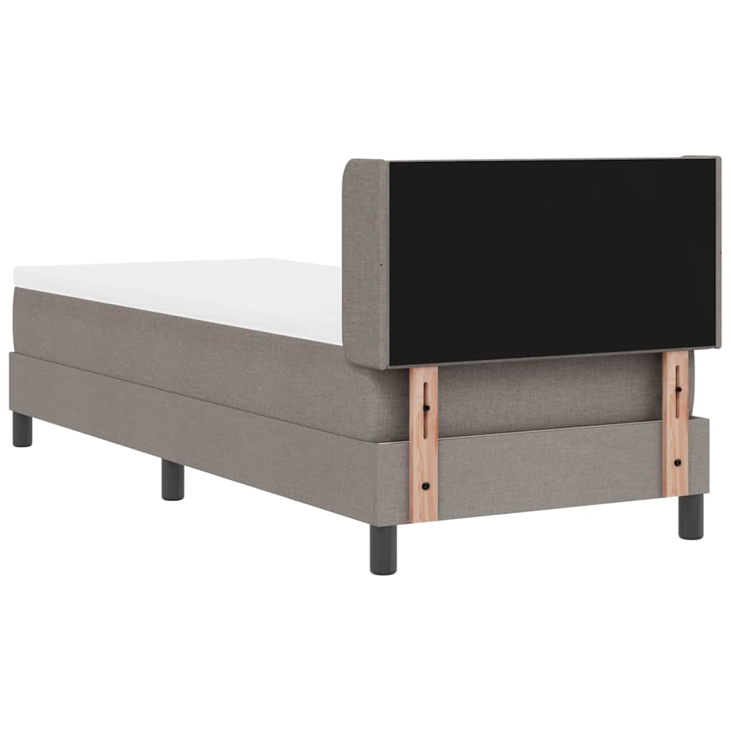 vidaXL Κρεβάτι με ελατήρια με κεφαλάρι Taupe 200 x 80 εκατοστά ύφασμα