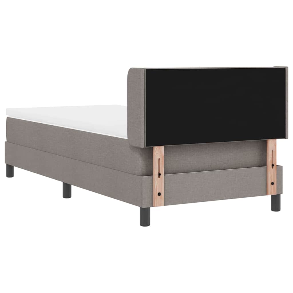 vidaXL Κρεβάτι με ελατήρια με κεφαλάρι Taupe 200 x 100 cm ύφασμα
