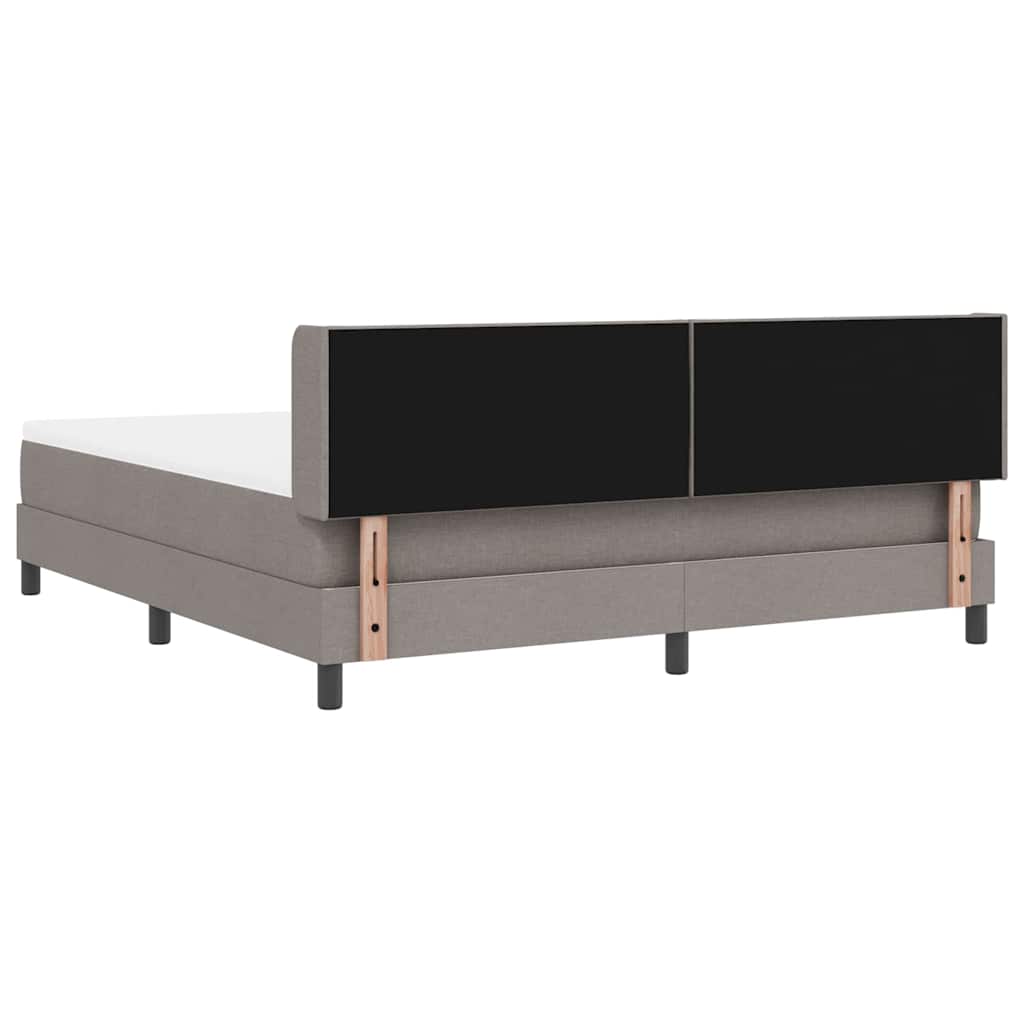 vidaXL Κρεβάτι με ελατήρια με κεφαλάρι Taupe 200 x 180 cm ύφασμα