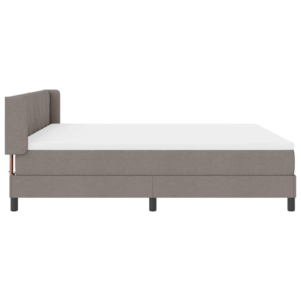 vidaXL Κρεβάτι με ελατήρια με κεφαλάρι Taupe 200 x 180 cm ύφασμα