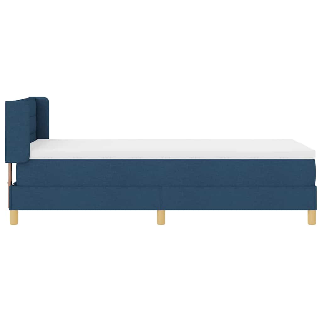 vidaXL Κρεβάτι με ελατήρια με στρώμα Μπλε 190 x 90 cm ύφασμα