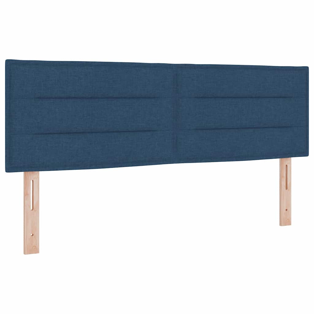 vidaXL Κρεβάτι με ελατήρια με στρώμα Μπλε 200 x 140 cm ύφασμα