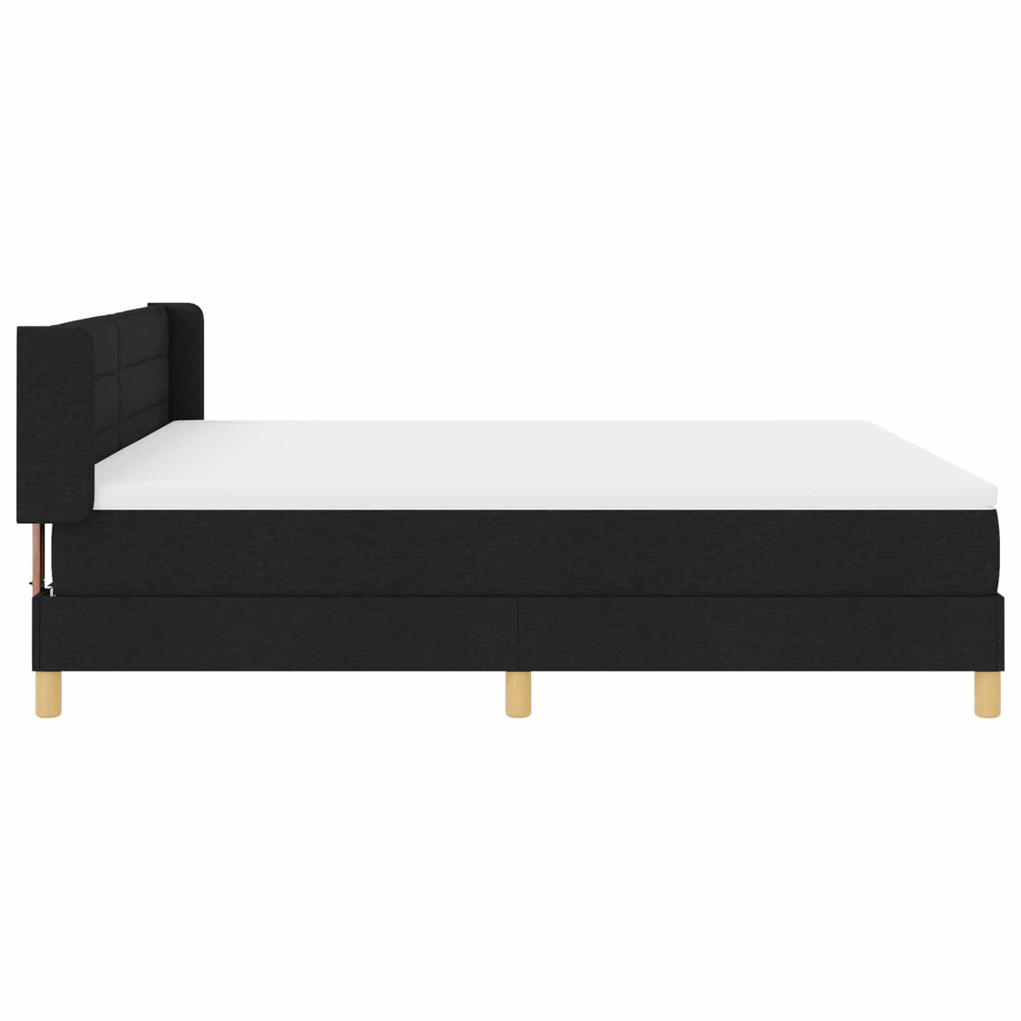 vidaXL Κρεβάτι με ελατήρια με στρώμα Μαύρο 200 x 180 cm ύφασμα
