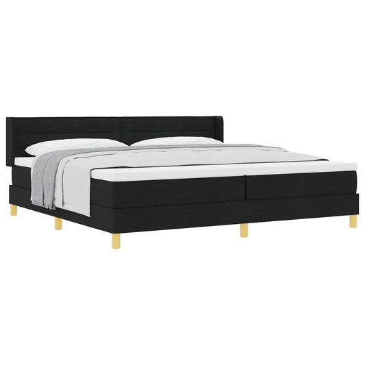 vidaXL Κρεβάτι με ελατήρια με στρώμα Μαύρο 200 x 200 cm ύφασμα
