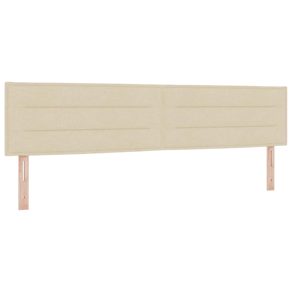 vidaXL Κρεβάτι με ελατήρια με στρώμα Κρεμ 200 x 200 cm ύφασμα