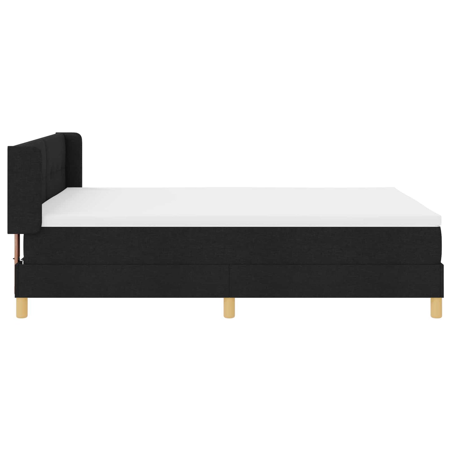vidaXL Κρεβάτι με ελατήρια με κεφαλάρι Μαύρο 200 x 140 cm ύφασμα