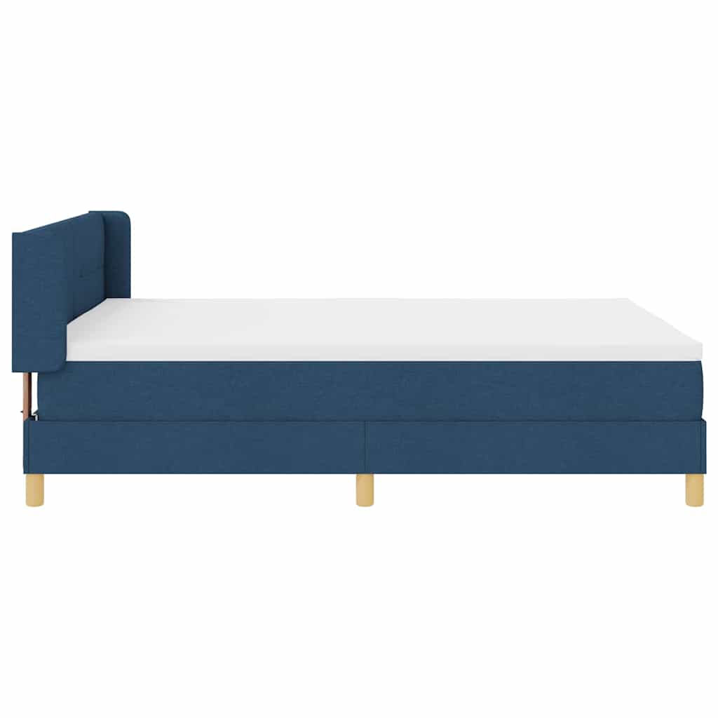 vidaXL Κρεβάτι με ελατήρια με κεφαλάρι Μπλε 200 x 140 cm ύφασμα