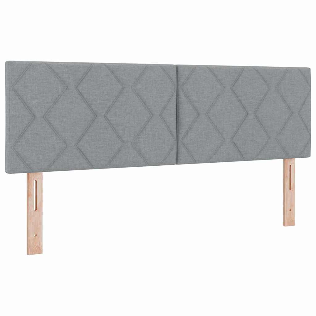 vidaXL Κρεβάτι με ελατήρια Ανοιχτό γκρι 200 x 160 εκατοστά ύφασμα