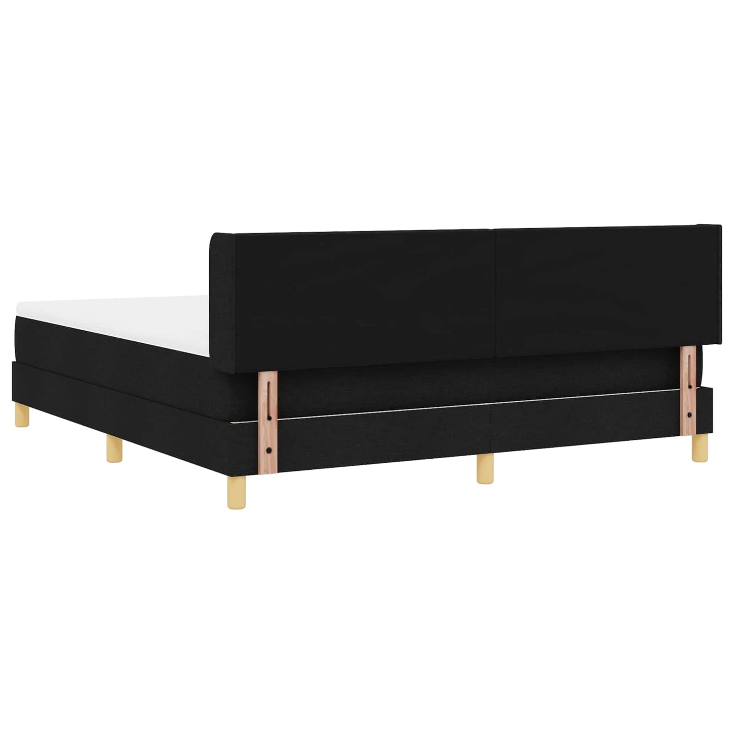 vidaXL Κρεβάτι με ελατήρια με κεφαλάρι Μαύρο 200 x 180 cm ύφασμα