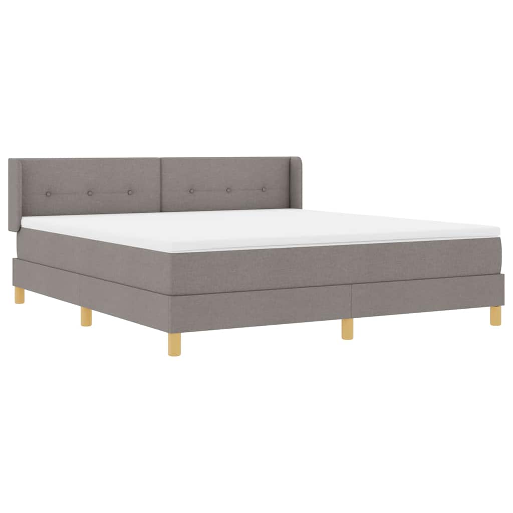 vidaXL Κρεβάτι με Ελατήρια με στρώμα Taupe 180 x 200 cm ύφασμα