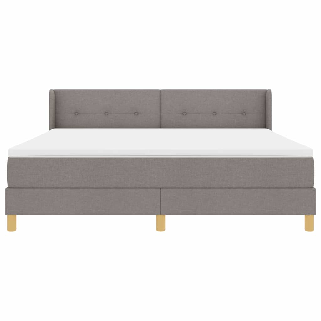 vidaXL Κρεβάτι με Ελατήρια με στρώμα Taupe 180 x 200 cm ύφασμα